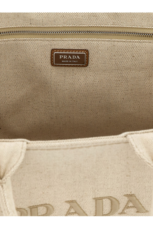 Extra large 'Prada Jardinière' shopping bag Beige