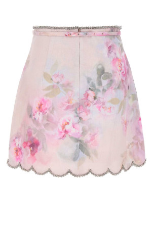 Printed linen Crush mini skirt ZIMMERMANN (2164SR251) Printed linen Crush mini skirt ZIMMERMANN (2164SR251)