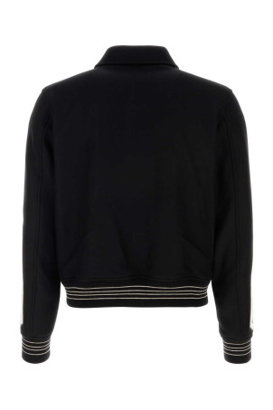 Black wool blend bomber jacket White/Black AMIRI (AMOUVY1007)