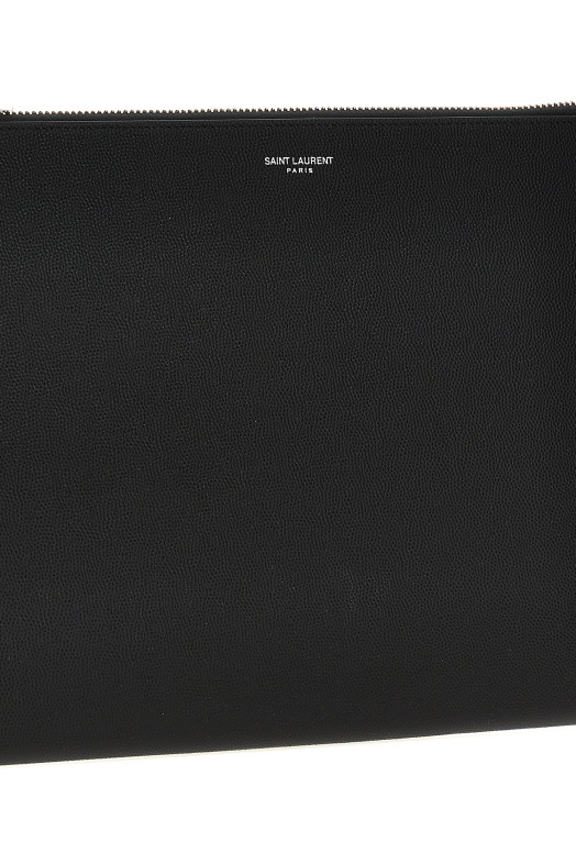 Логотип I-Pad тримач Чорний SAINT LAURENT 683865BTY0N1000 Логотип I-Pad тримач Чорний SAINT LAURENT 683865BTY0N1000