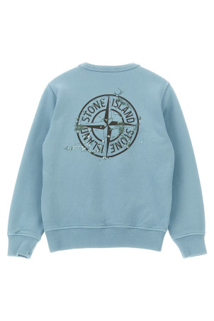 Світшот з принтом спереду і ззаду, СИНІЙ STONE ISLAND JUNIOR K2S166100015S0268V004A Світшот з принтом спереду і ззаду, СИНІЙ STONE ISLAND JUNIOR K2S166100015S0268V004A