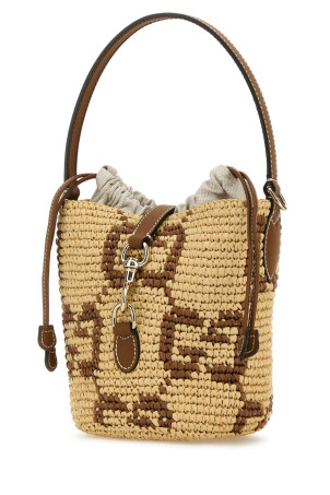Вишита міні-сумка GG з рафії GUCCI (8162849AAGL)