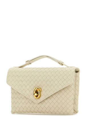 Кожаная сумка с застежкой-узлом из слоновой кости BOTTEGA VENETA (817191V08Z0)