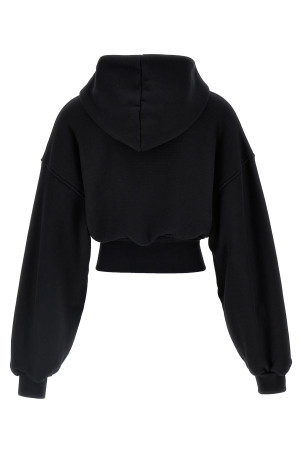 Короткий худі Чорний T BY ALEXANDER WANG 4CC1242077020A Короткий худі Чорний T BY ALEXANDER WANG 4CC1242077020A