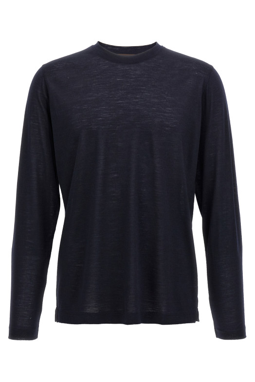 Легкая шерстяная футболка Синяя ZANONE 815234ZM232Z0542 Легкая шерстяная футболка Синяя ZANONE 815234ZM232Z0542