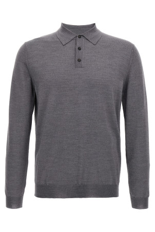 Virgin wool polo shirt Gray Virgin wool polo shirt Gray