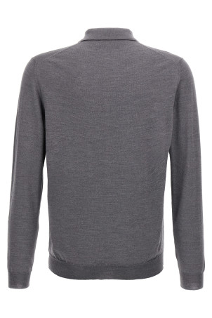 Virgin wool polo shirt Gray Virgin wool polo shirt Gray