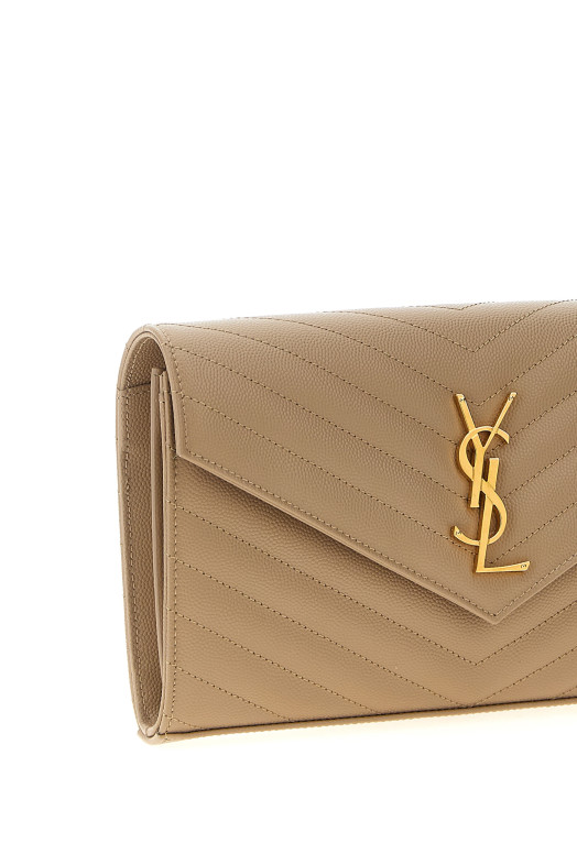 Сумка через плече «Монограма» Бежева SAINT LAURENT 377828BOW012721 Сумка через плече «Монограма» Бежева SAINT LAURENT 377828BOW012721