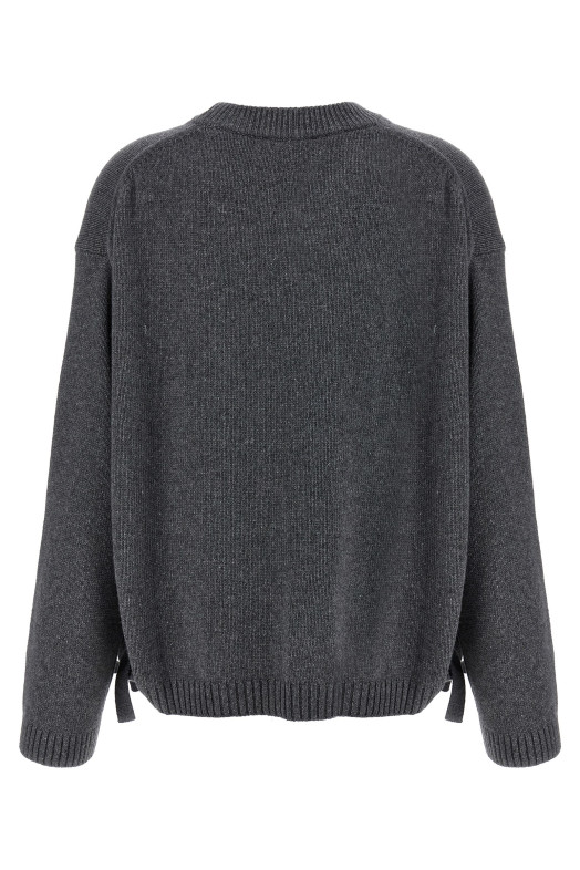 Side laces sweater Gray