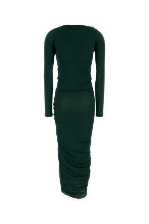 Bottle green stretch jersey dress Green SALVATORE FERRAGAMO (13H142785370)
