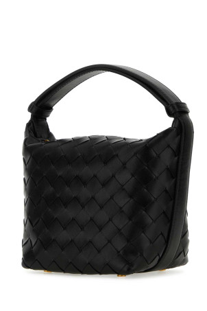 Black leather micro Candy Wallace handbag Black BOTTEGA VENETA (776781V3IV1)