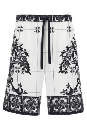 Бермуды с принтом «Майолика» Черно-серые GV37ATHH5ECI33TN Бермуды с принтом «Майолика» Черно-серые GV37ATHH5ECI33TN