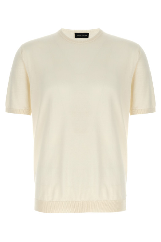 Knitted T-shirt Beige Knitted T-shirt Beige