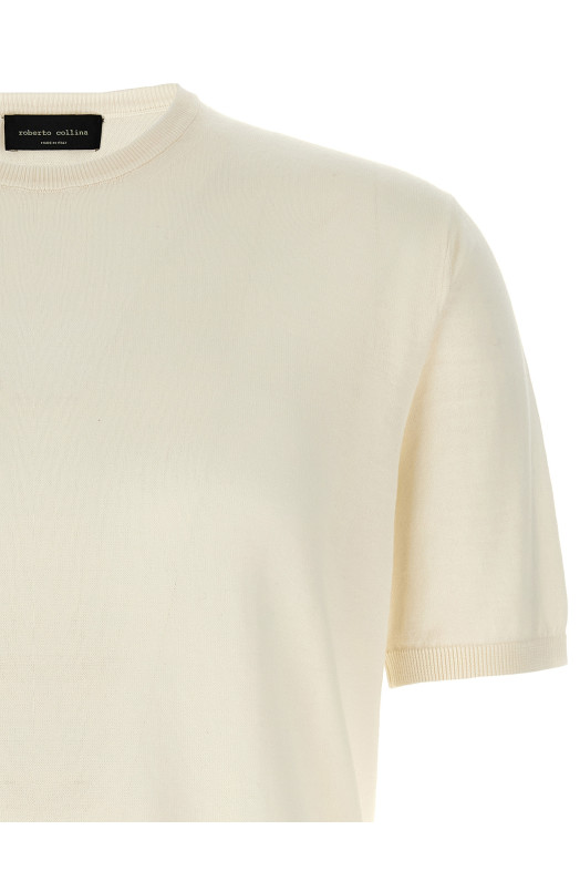 Knitted T-shirt Beige Knitted T-shirt Beige