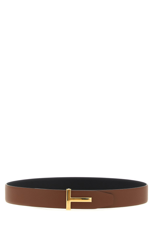 Ремінь з двосторонньою пряжкою з логотипом, різнокольоровий TOM FORD TB178LCL236G3BN40