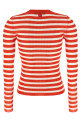 Striped viscose cardigan orange
