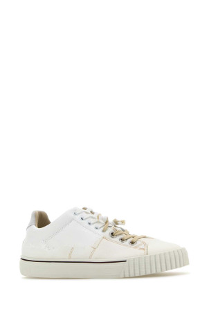 White leather and canvas New Evolution sneakers MAISON MARGIELA (S58WS0234P5063) White leather and canvas New Evolution sneakers MAISON MARGIELA (S58WS0234P5063)
