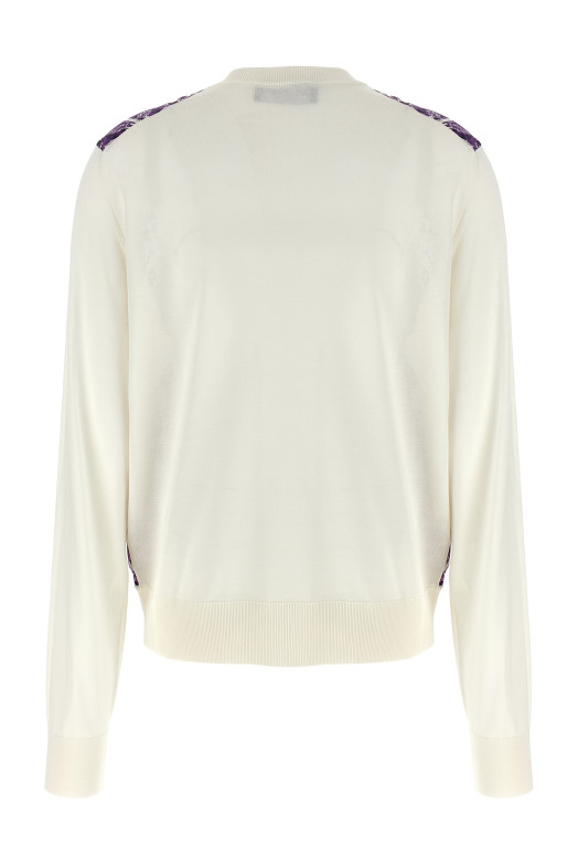 'Maiolica' print cardigan Purple