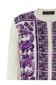 'Maiolica' print cardigan Purple
