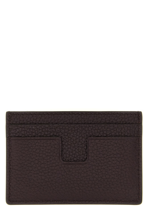 Кожаный держатель для карт с логотипом, бордовый TOM FORD Y0232LCL158G1R011 Кожаный держатель для карт с логотипом, бордовый TOM FORD Y0232LCL158G1R011