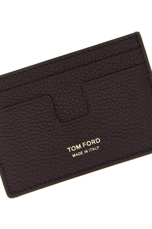 Кожаный держатель для карт с логотипом, бордовый TOM FORD Y0232LCL158G1R011 Кожаный держатель для карт с логотипом, бордовый TOM FORD Y0232LCL158G1R011
