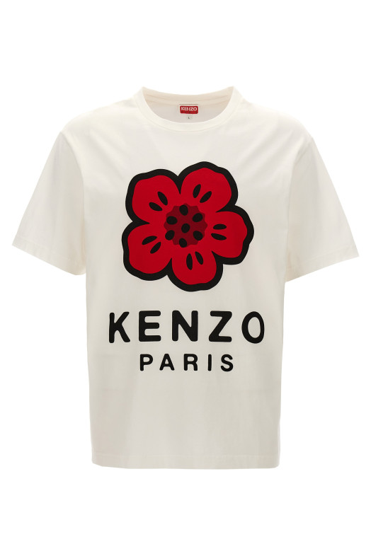 KENZO 'цветочный принт' футболка белая FE65TS4754SO02