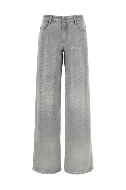 Джинси зі стразами Сірі ERMANNO SCERVINO D477P367CTGFV44103 Джинси зі стразами Сірі ERMANNO SCERVINO D477P367CTGFV44103