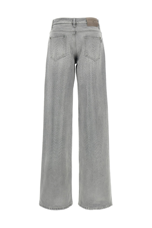 Джинси зі стразами Сірі ERMANNO SCERVINO D477P367CTGFV44103 Джинси зі стразами Сірі ERMANNO SCERVINO D477P367CTGFV44103
