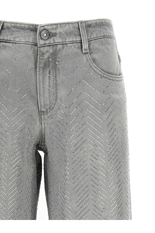Джинси зі стразами Сірі ERMANNO SCERVINO D477P367CTGFV44103 Джинси зі стразами Сірі ERMANNO SCERVINO D477P367CTGFV44103