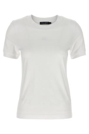 Футболка с вышитым логотипом Белая DOLCE & GABBANA F8N08ZGDC9CW0800 Футболка с вышитым логотипом Белая DOLCE & GABBANA F8N08ZGDC9CW0800