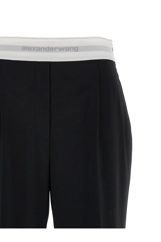 Еластичні штани з логотипом Чорно-сірі ALEXANDER WANG 1WC3244748001