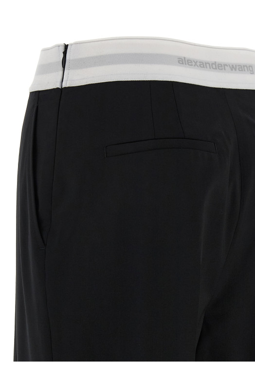 Еластичні штани з логотипом Чорно-сірі ALEXANDER WANG 1WC3244748001