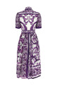 'Maiolica' print chemisier dress Purple