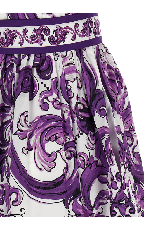 'Maiolica' print chemisier dress Purple