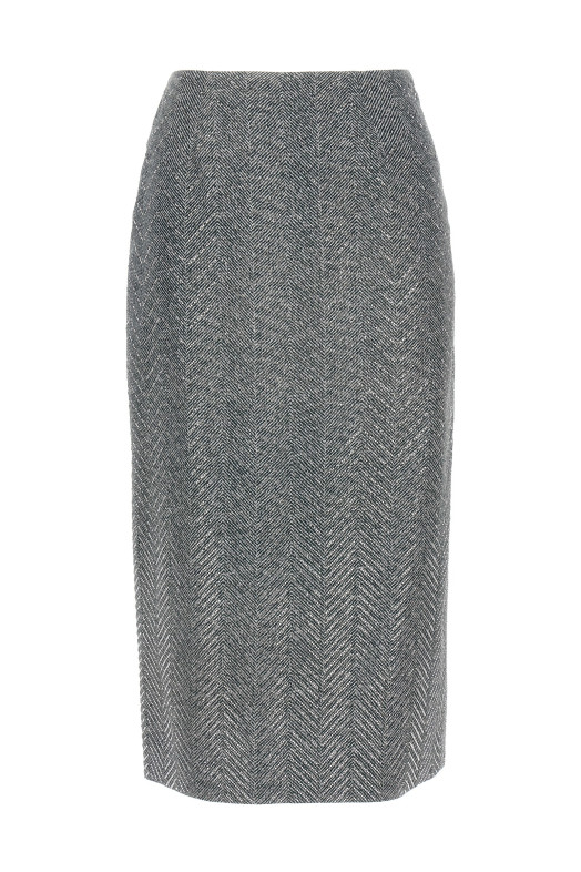 Rhinestone skirt Gray