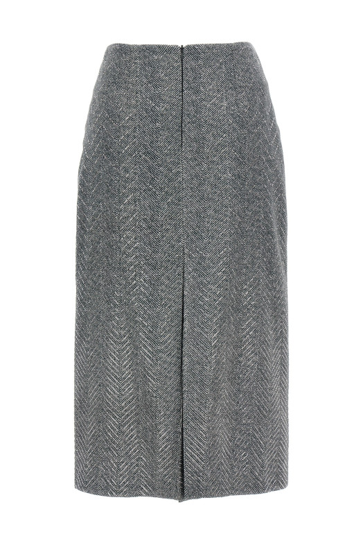 Rhinestone skirt Gray