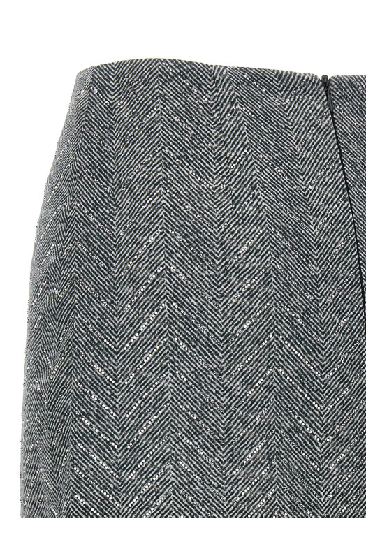 Rhinestone skirt Gray