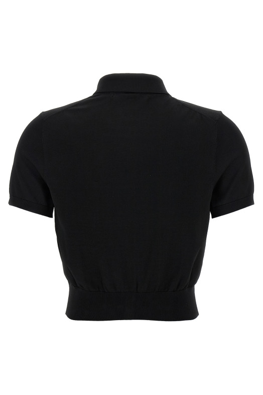 Logo patch polo shirt  Black Logo patch polo shirt  Black