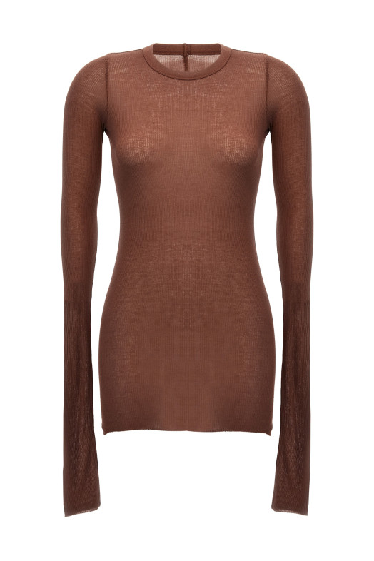 Футболка RICK OWENS 'Rib Ls T' Розовый RP02E4202RC13 Футболка RICK OWENS 'Rib Ls T' Розовый RP02E4202RC13