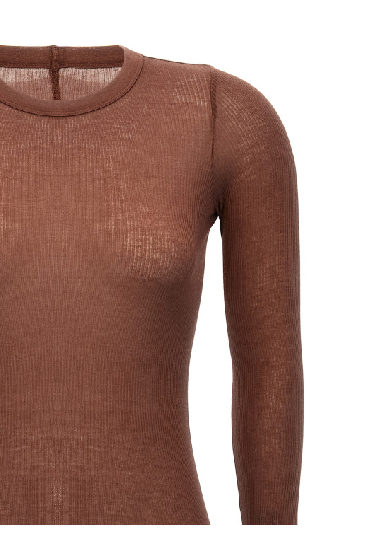 Футболка RICK OWENS 'Rib Ls T' Розовый RP02E4202RC13 Футболка RICK OWENS 'Rib Ls T' Розовый RP02E4202RC13