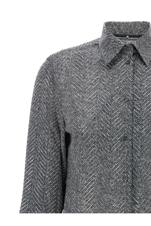 Сорочка зі стразами Сіра ERMANNO SCERVINO D472K321CTUIWS4706 Сорочка зі стразами Сіра ERMANNO SCERVINO D472K321CTUIWS4706