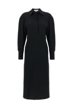 Сукня «Long Sleeve Polo Collar Midi» чорна 1325WDR006598ABLACK Сукня «Long Sleeve Polo Collar Midi» чорна 1325WDR006598ABLACK