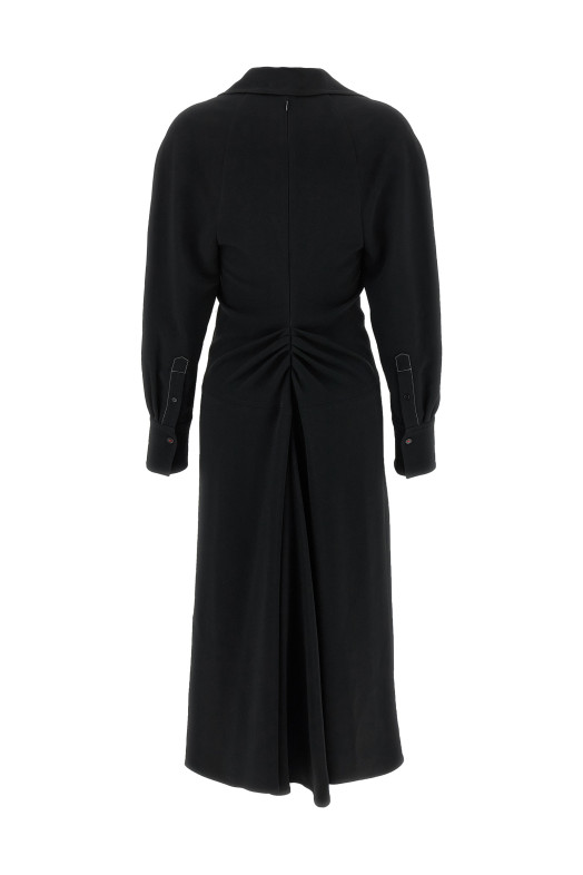 Сукня «Long Sleeve Polo Collar Midi» чорна 1325WDR006598ABLACK Сукня «Long Sleeve Polo Collar Midi» чорна 1325WDR006598ABLACK