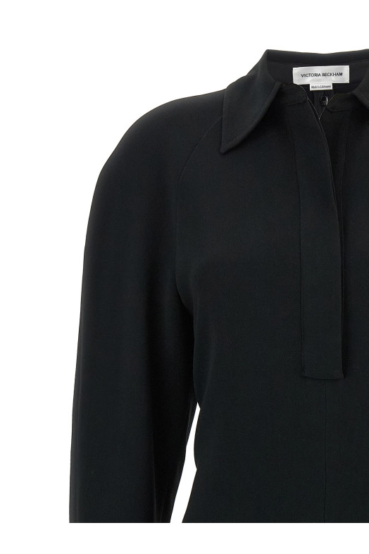 Сукня «Long Sleeve Polo Collar Midi» чорна 1325WDR006598ABLACK Сукня «Long Sleeve Polo Collar Midi» чорна 1325WDR006598ABLACK