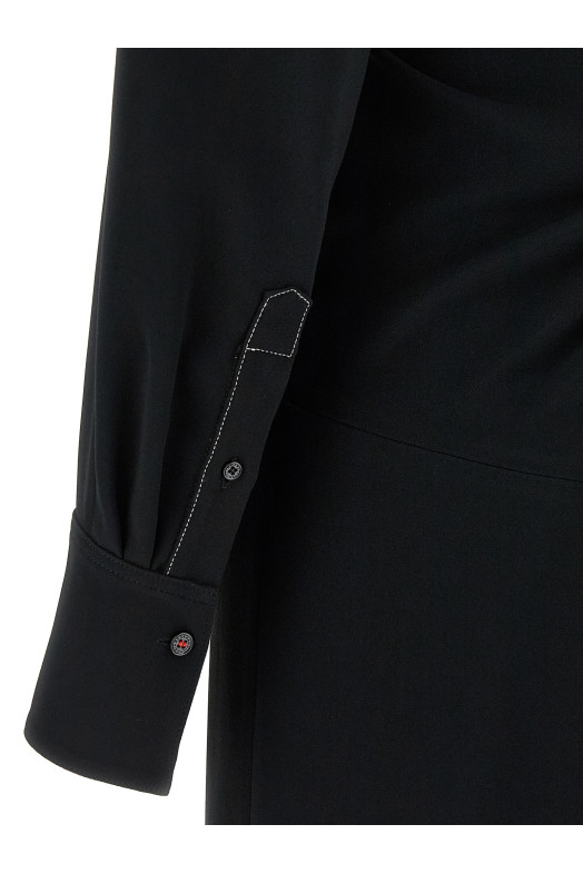 Сукня «Long Sleeve Polo Collar Midi» чорна 1325WDR006598ABLACK Сукня «Long Sleeve Polo Collar Midi» чорна 1325WDR006598ABLACK