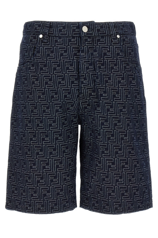 Джинсы Bermuda Jacquard FF Blue FENDI FLP369AUX4F0BUZ Джинсы Bermuda Jacquard FF Blue FENDI FLP369AUX4F0BUZ