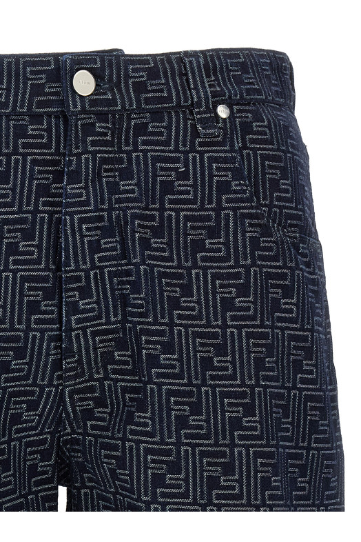 Джинсы Bermuda Jacquard FF Blue FENDI FLP369AUX4F0BUZ Джинсы Bermuda Jacquard FF Blue FENDI FLP369AUX4F0BUZ