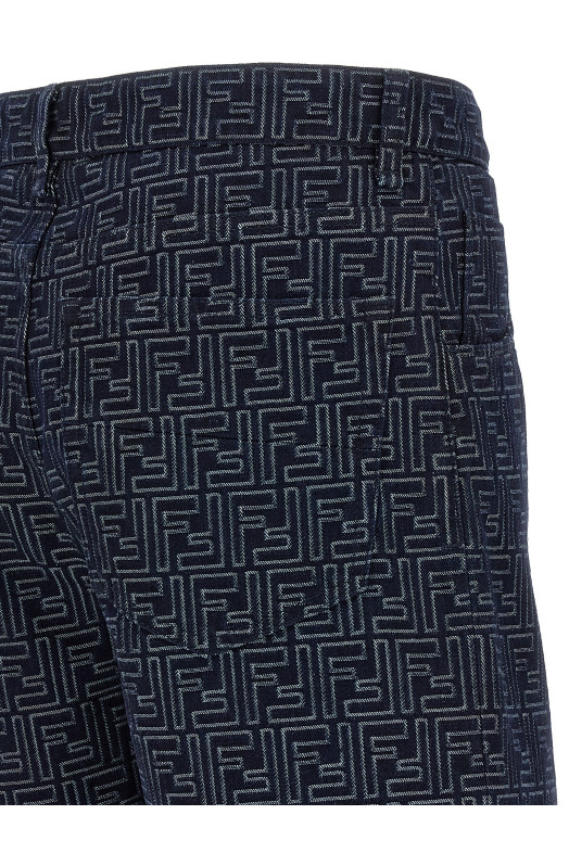 Джинсы Bermuda Jacquard FF Blue FENDI FLP369AUX4F0BUZ Джинсы Bermuda Jacquard FF Blue FENDI FLP369AUX4F0BUZ