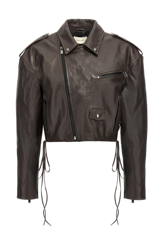 '19' biker jacket Brown