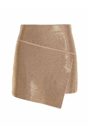 Sequin knit skirt Beige